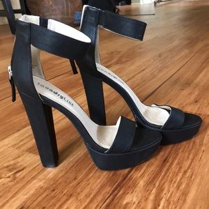 Black platform heels